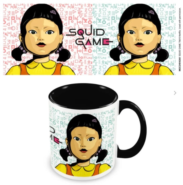 Book cover of: Squid Game 2 (Young Hee) Black Coloured Inner Pod Mug