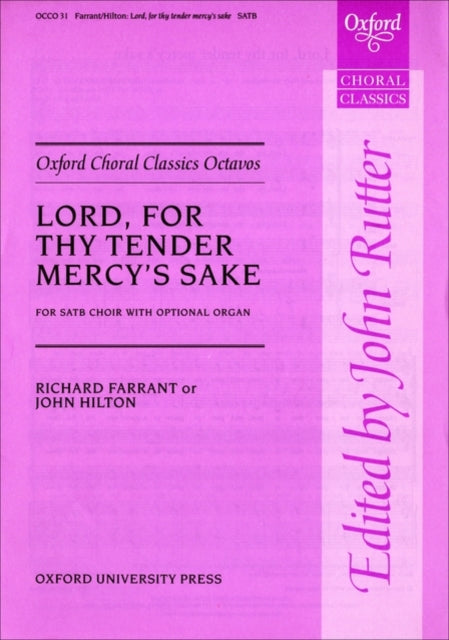 Book cover of: Lord, for thy tender mercy's sake