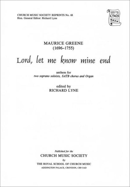 Book cover of: Lord, let me know mine end