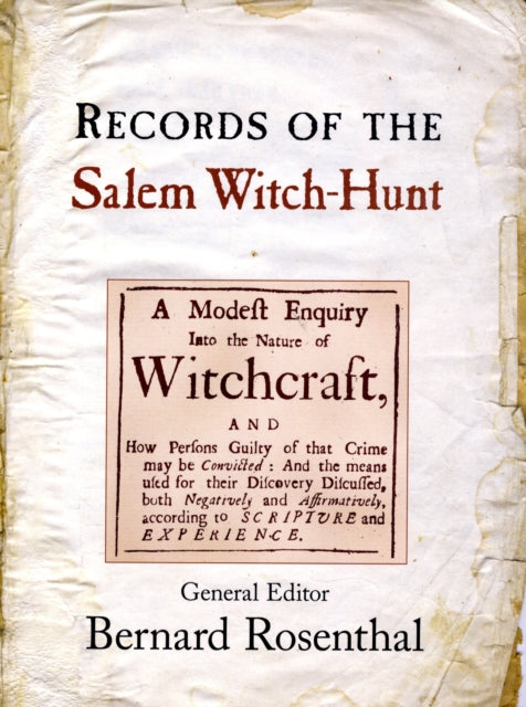 Book cover of: Records of the Salem Witch-Hunt. By: Bernard Rosenthal