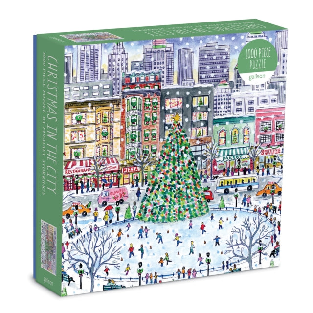 Book cover of: Michael Storrings Christmas in the City 1000 Piece Puzzle. By: GALISON MICHAEL STO