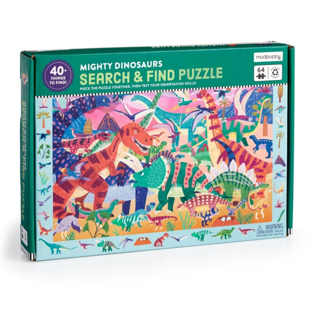 Book cover of: Mighty Dinosaur 64 Piece Search & Find Puzzle
