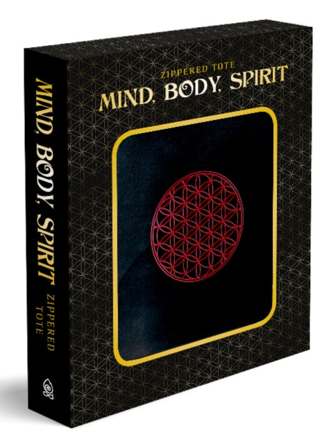 Book cover of: Red Embroidered Flower of Life on Black Two-Handled Tote with Zipper. By: Red Feather