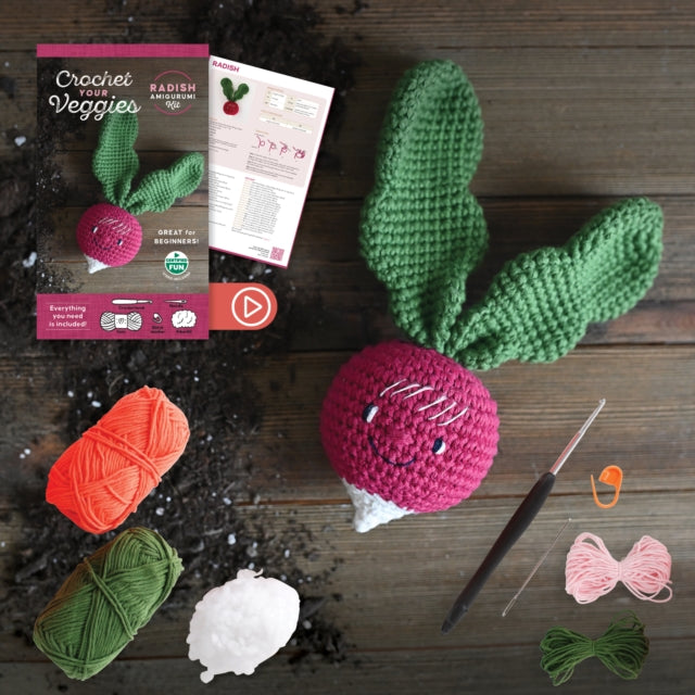 Book cover of: Crochet Your Veggies Amigurumi Kit Radish