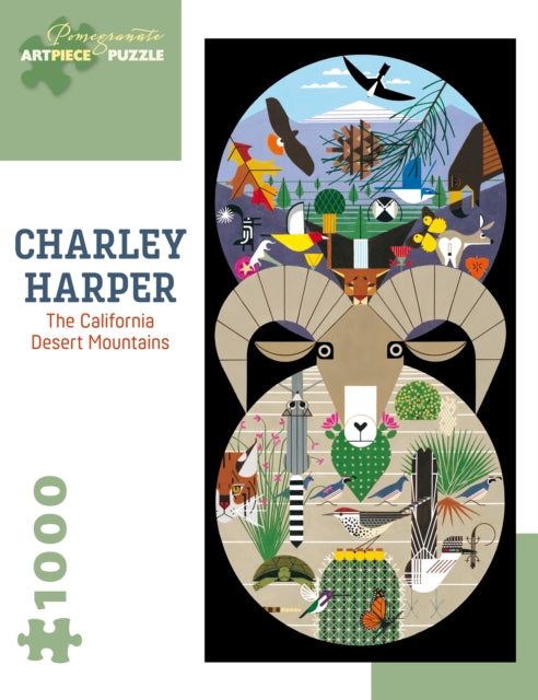 Book cover of: Charley Harper the California Desert Mountains 1000-Piece Jigsaw Puzzle
