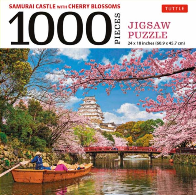 Book cover of: Samurai Castle with Cherry Blossoms 1000 Piece Jigsaw Puzzle. By: Tuttle Tuttle Publishing