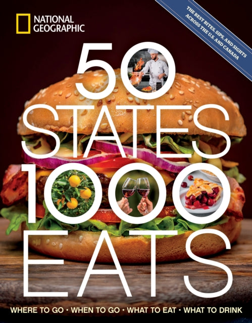 Book cover of: 50 States, 1,000 Eats. By: Joe Yogerst