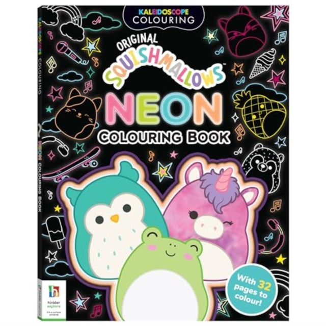Book cover of: Kaleidoscope Squishmallows Neon Colouring Book
