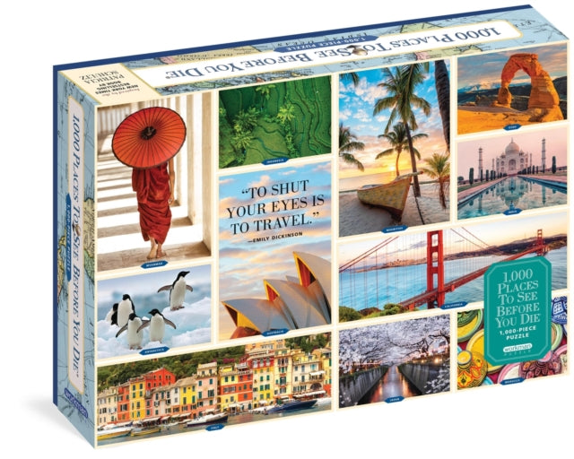 Book cover of: 1,000 Places to See Before You Die 1,000-Piece Puzzle. By: Patricia Schultz