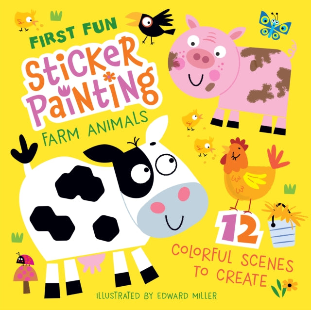 Book cover of: First Fun: Sticker Painting Farm Animals