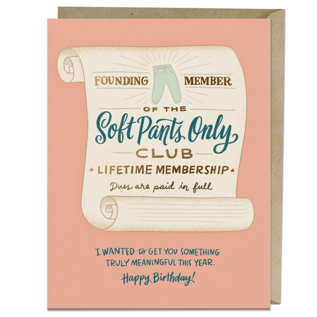 Book cover of: 6-Pack Em & Friends Soft Pants Club Birthday Greeting Card