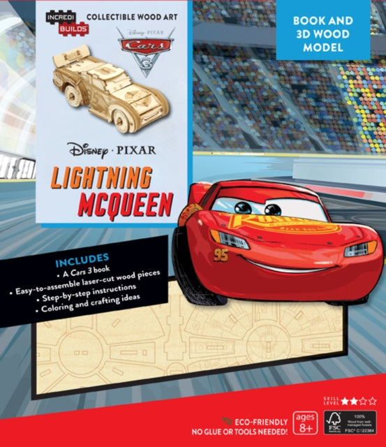 Book cover of: IncrediBuilds: Disney Pixar Cars 3: Lightning McQueen 3D Wood Model and Book
