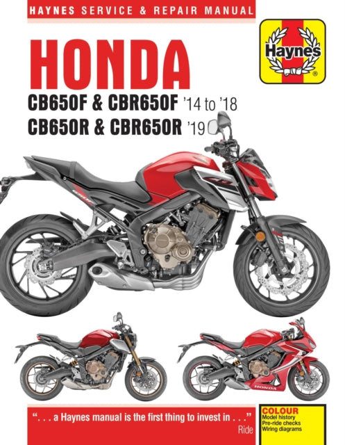 Book cover of: Honda CB650F & CBR650F, CB650R & CBR650R (14 - 19). By: Editors of Haynes Manuals