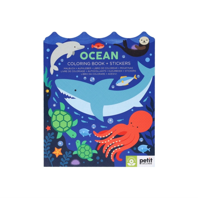 Book cover of: Ocean Coloring Book + Stickers