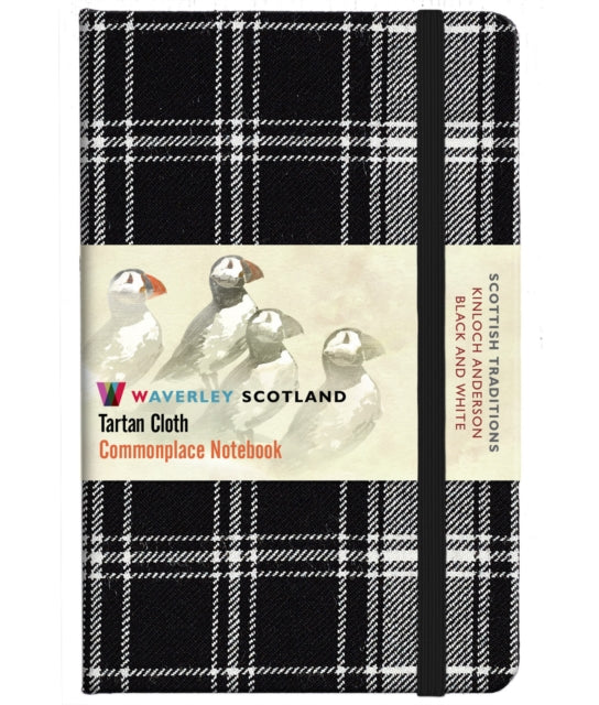 Book cover of: Waverley S.T. (M): Black & White Pocket Genuine Tartan Cloth Commonplace Notebook. By: POCKET 9CM x 14CM