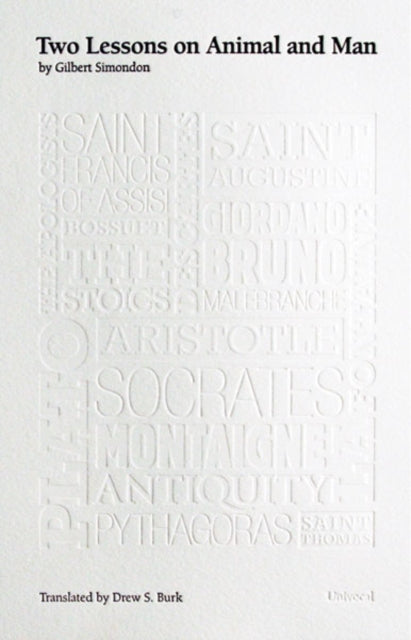 Book cover of: Two Lessons on Animal and Man