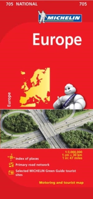Book cover of: Europe - Michelin National Map 705. By: Michelin