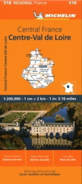 Book cover of: Centre - Michelin Regional Map 518