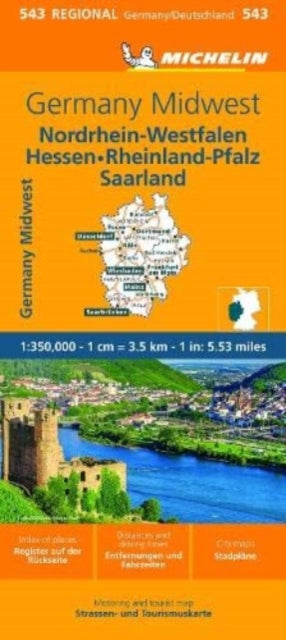Book cover of: Germany Midwest - Michelin Regional Map 543