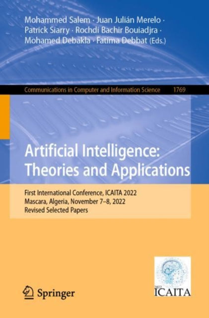 Book cover of: Artificial Intelligence: Theories and Applications. By: Mohammed Salem