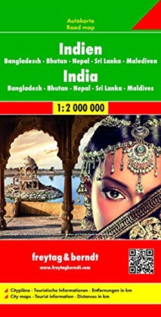 Book cover of: India - Bangladesh - Bhutan - Nepal - Sri Lanka - Maldives Road Map 1:2 000 000