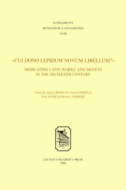 Book cover of: "Cui dono lepidum novum libellum?"