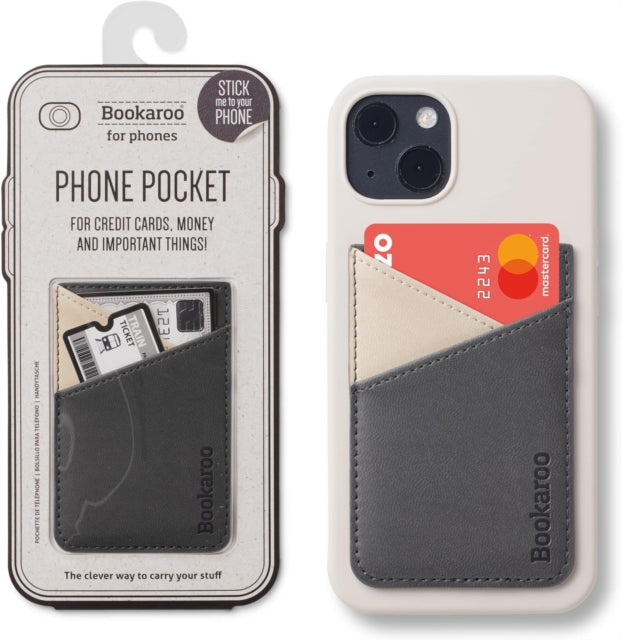 Book cover of: Bookaroo Phone Pocket - Charcoal