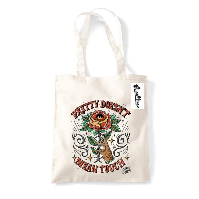 Book cover of: Letter Shoppe (Pretty Doesn'T Mean Touch) Natural Tote Bag