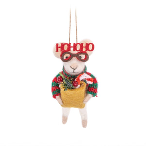 Tree Decorating Mouse Felt Decoration