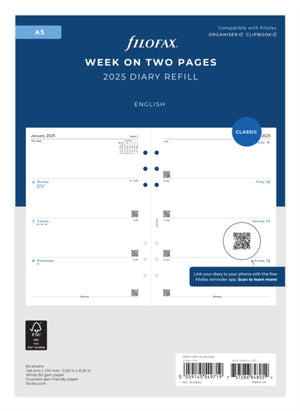 A5 Week On Two Pages English 2025
