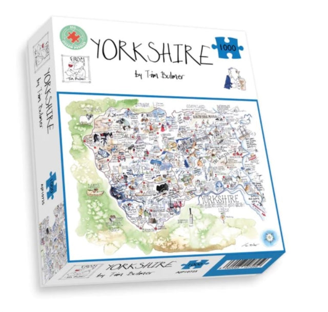 Map of Yorkshire Jigsaw 1000 Piece Puzzle