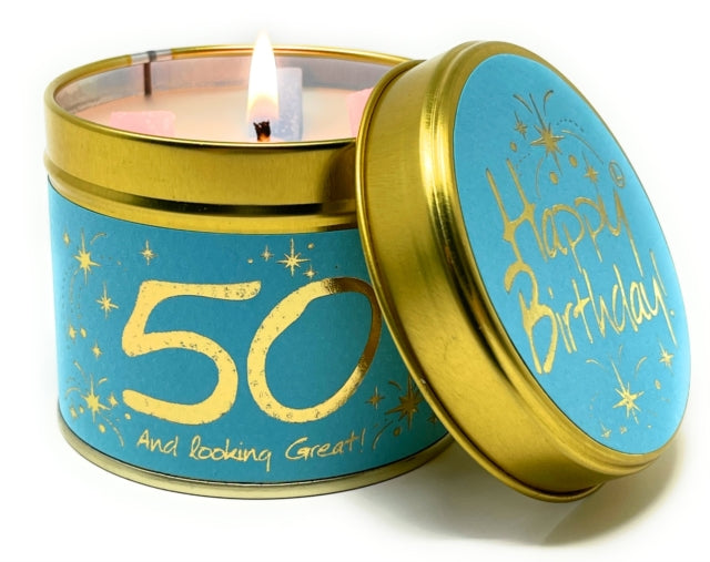 Happy Birthday 50 - Scented Tin Candle