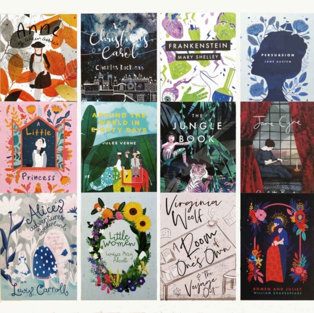 Beautiful Book Covers - 12 Postcard Set