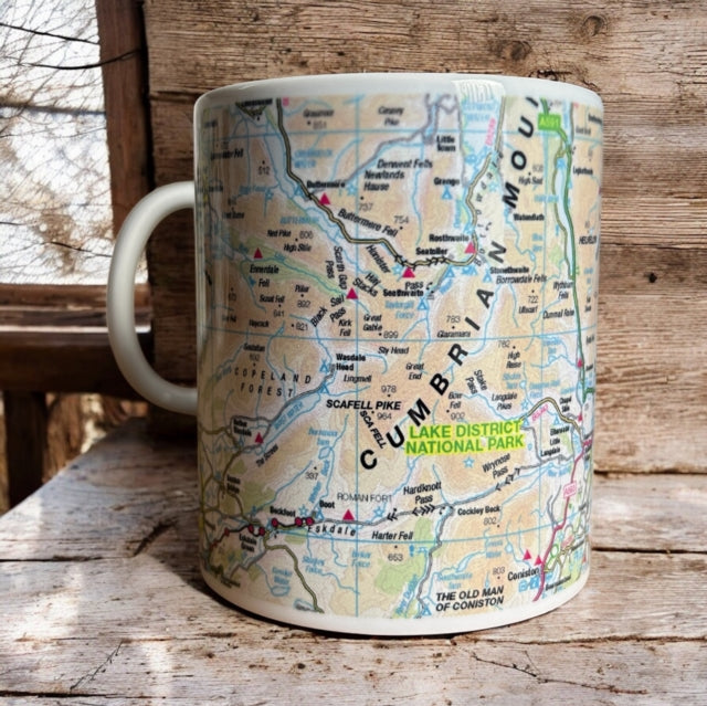 Book cover of: OS Map Ceramic Mug - Lake District National Park
