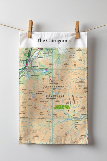 Book cover of: OS Map Tea-towel - Cairngorms National Park