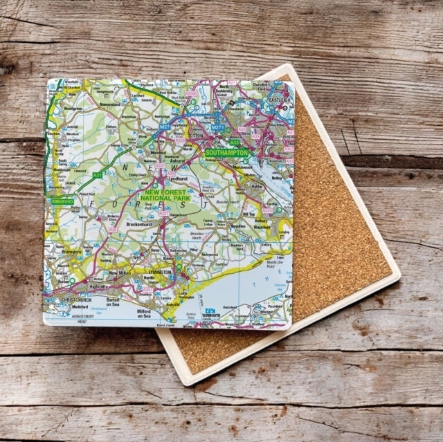 Book cover of: OS Map Ceramic Single Coaster - New Forest National Park