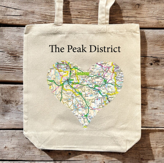 Book cover of: OS Map Premium Canvas Tote Bag - Peak District National Park