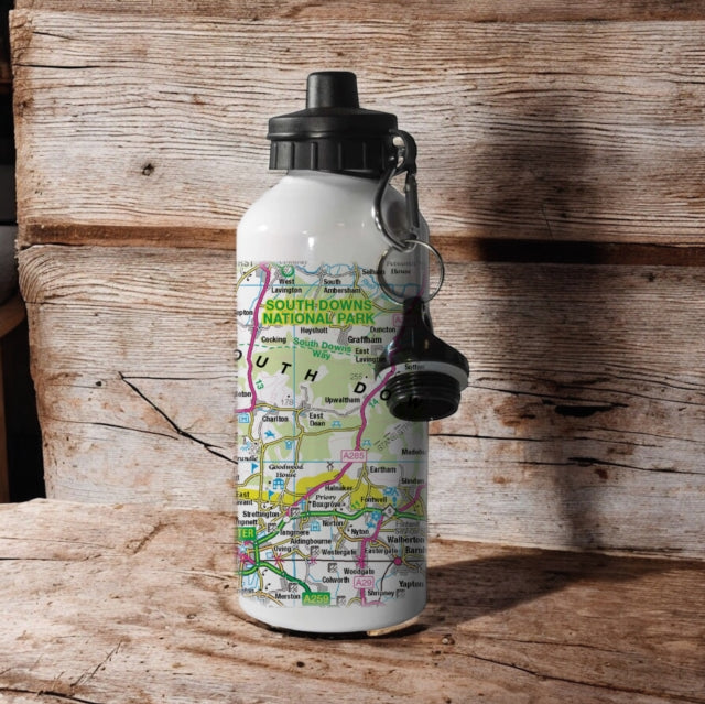 Book cover of: OS Map 600ml Metal Water Bottle - South Downs National Park