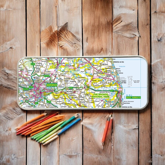 Book cover of: OS Map Metal Pencil Tin - The Broads