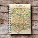 Book cover of: OS Map Wooden Lined Notebook - South Downs National Park