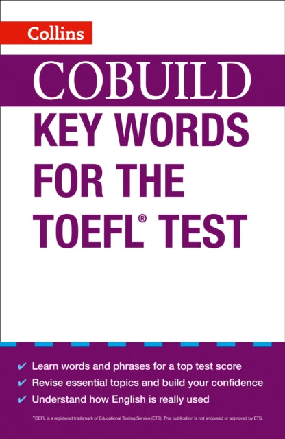Book cover of: COBUILD Key Words for the TOEFL Test. By: HarperCollins UK