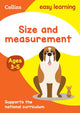 Book cover of: Size and Measurement Ages 3-5. By: Collins Easy Collins Easy Learning