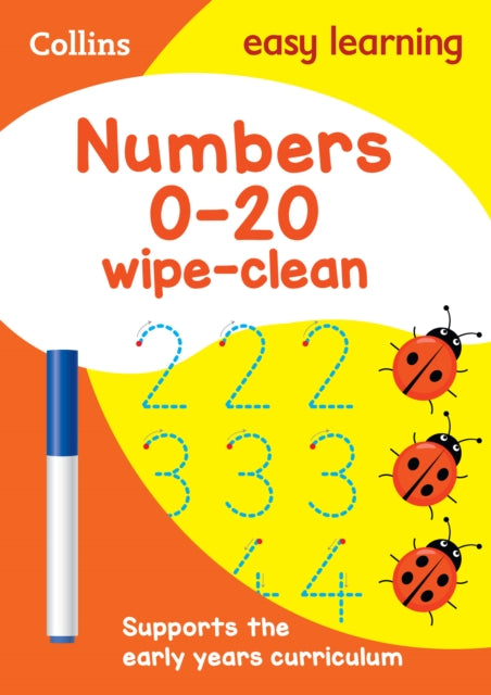 Numbers 0-20 Age 3-5 Wipe Clean Activity Book, Ideal for Home Learning 9780008212957 Collins Easy Learning