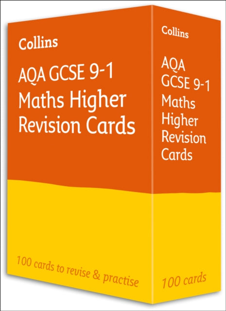Book cover of: AQA GCSE 9-1 Maths Higher Revision Cards. By: Collins Collins GCSE