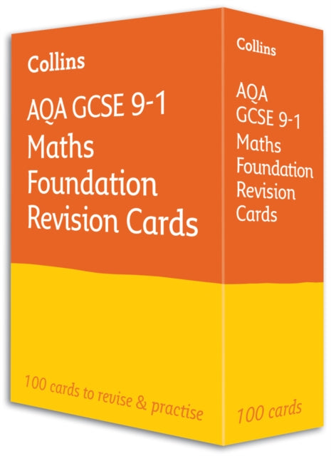 Book cover of: AQA GCSE 9-1 Maths Foundation Revision Cards. By: Collins Collins GCSE