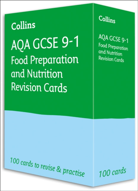 Book cover of: AQA GCSE 9-1 Food Preparation & Nutrition Revision Cards. By: Collins Collins GCSE