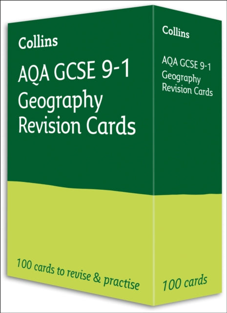 Book cover of: AQA GCSE 9-1 Geography Revision Cards. By: Collins Collins GCSE