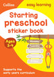 Starting preschool Sticker Book Ages 3-4