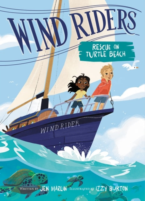 Book cover of: Wind Riders #1: Rescue on Turtle Beach. By: Jen Marlin