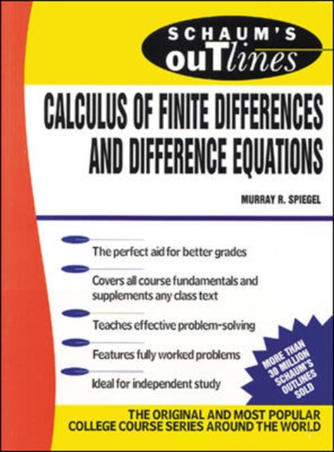 Book cover of: Schaum's Outline of Calculus of Finite Differences and Difference Equations